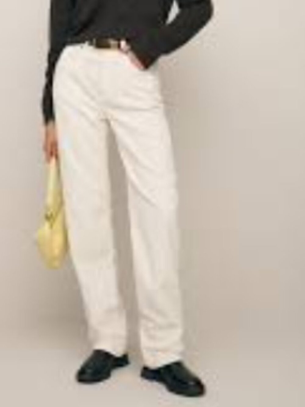 Reformation Val 90s Mid Rise Straight Corduroy Pants Size 29 (8) Ivory Relaxed